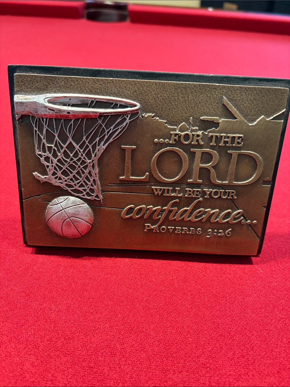 Basketball Wall Plaque "For the Lord" Inspirational Sign